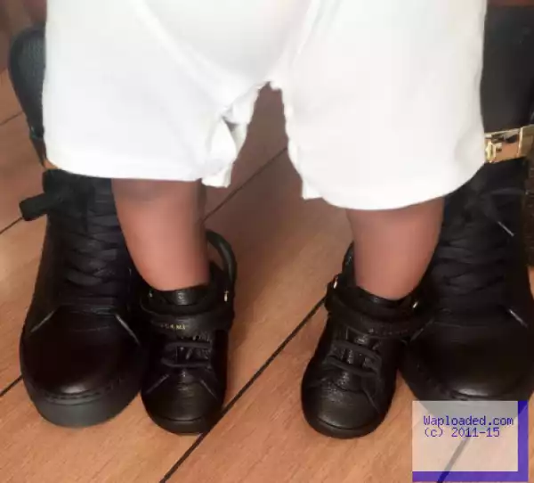 Photo: Tiwa Savage Shares Cute Leg Pic With Her Son